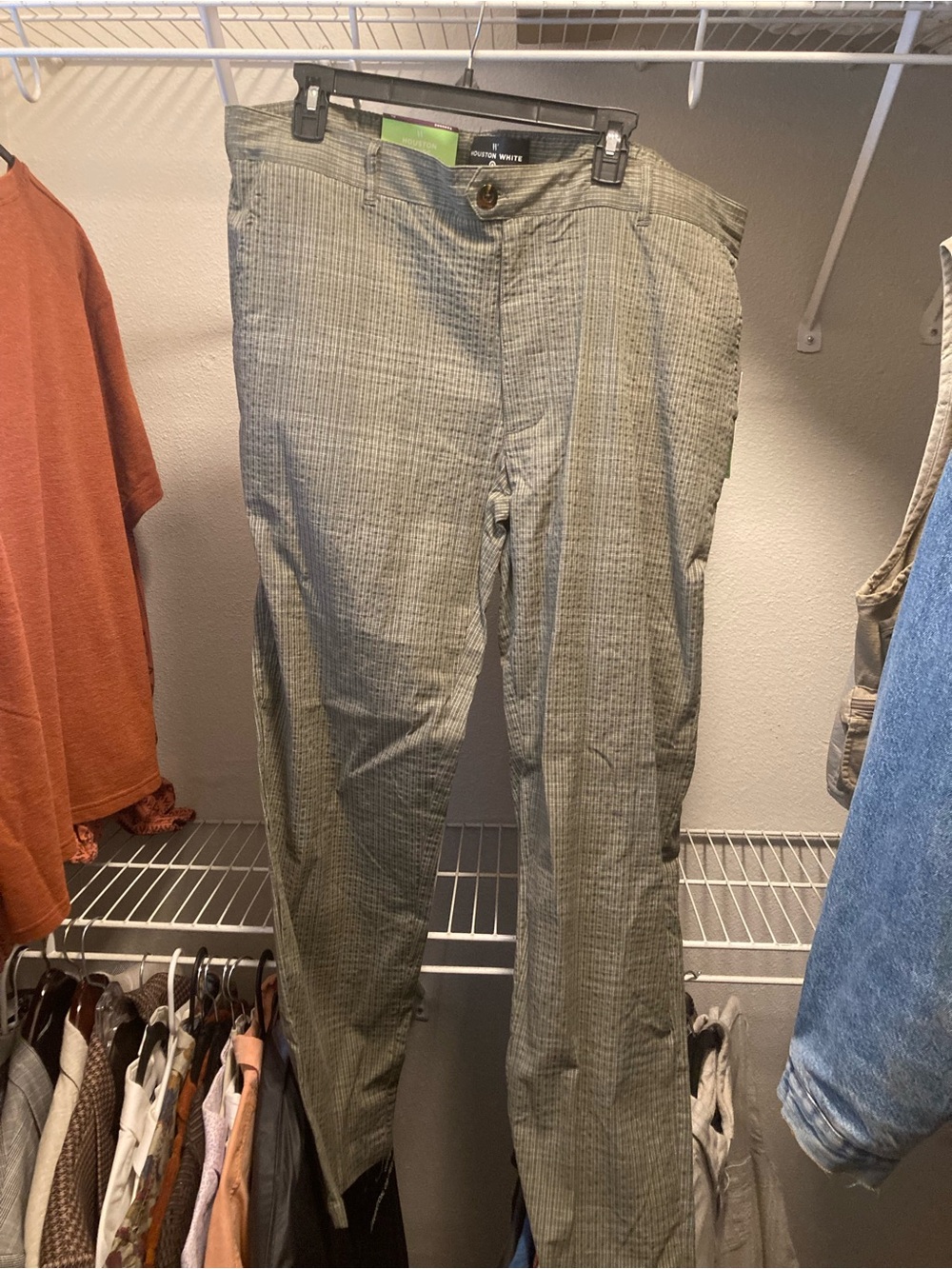 NWT Houston White 2-piece Suit: Blazer, Pants (XL / 50) Multi-Olive-Green-Plaid - Picture 7 of 9